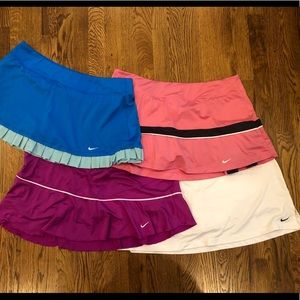 Lot of 4 Nike tennis skirts XL